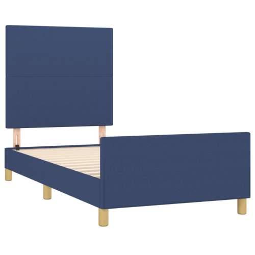 Okvir za krevet bez madraca plava 90x190cm od tkanine - Plava 90 x 190 cm Gladak dizajn Cijena