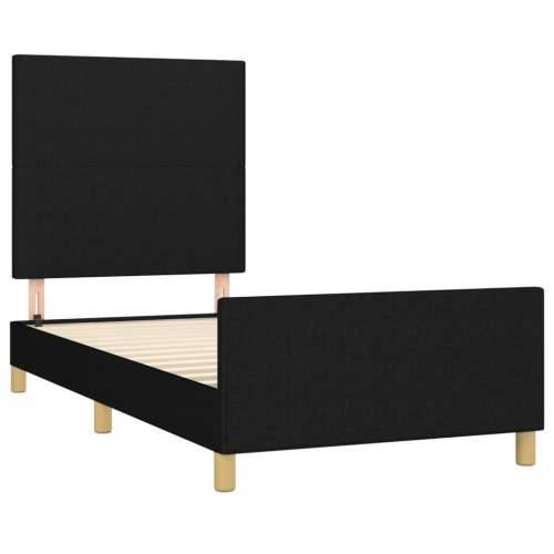 Okvir za krevet bez madraca crni 90x200cm od tkanine - Crna 90 x 200 cm Gladak dizajn Cijena