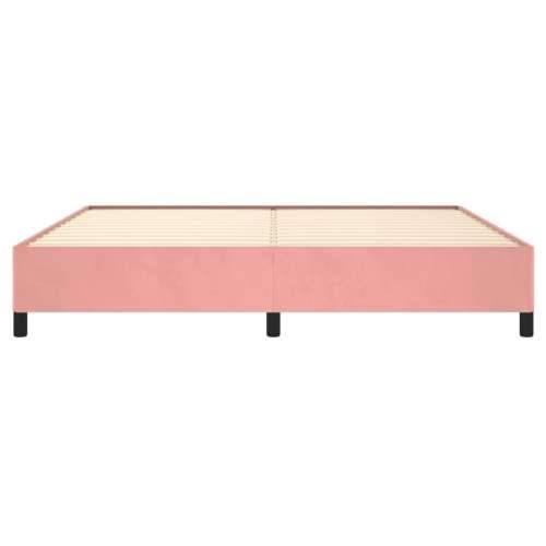 Okvir za krevet ružičasti 200x200 cm baršunasti Cijena