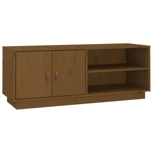 TV ormarić smeđa boja meda 105 x 34 x 40 cm od masivne borovine - boja meda 1 Cijena