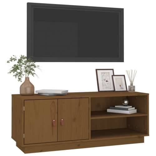 TV ormarić smeđa boja meda 105 x 34 x 40 cm od masivne borovine - boja meda 1 Cijena