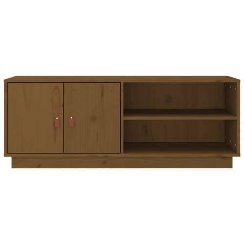 TV ormarić smeđa boja meda 105 x 34 x 40 cm od masivne borovine - boja meda 1 Cijena