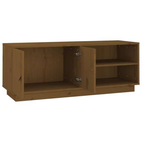TV ormarić smeđa boja meda 105 x 34 x 40 cm od masivne borovine - boja meda 1 Cijena