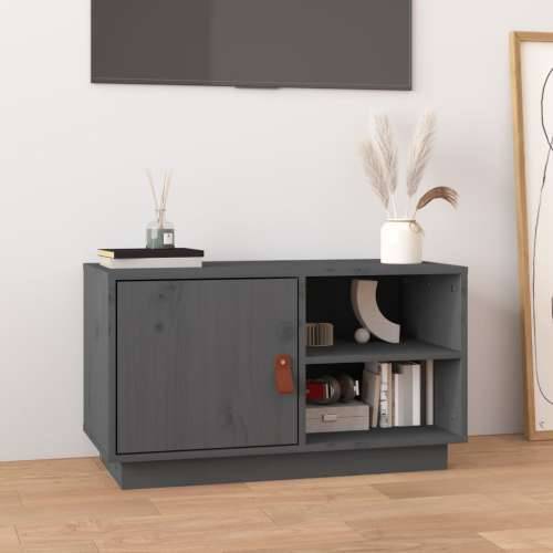 TV ormarić sivi 70 x 34 x 40 cm od masivne borovine - Siva 1 Cijena