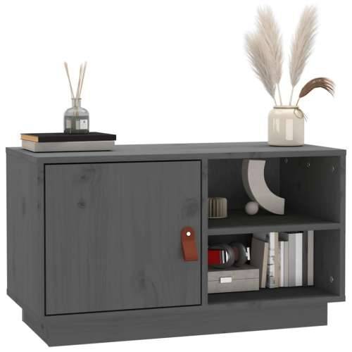 TV ormarić sivi 70 x 34 x 40 cm od masivne borovine - Siva 1 Cijena