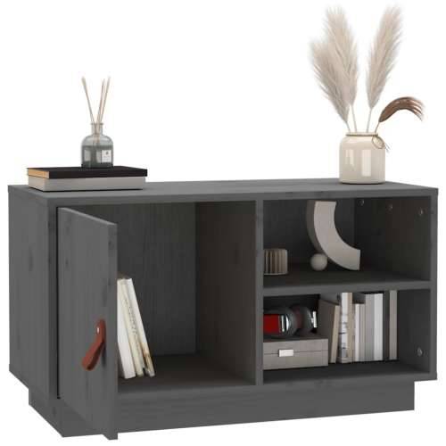 TV ormarić sivi 70 x 34 x 40 cm od masivne borovine - Siva 1 Cijena
