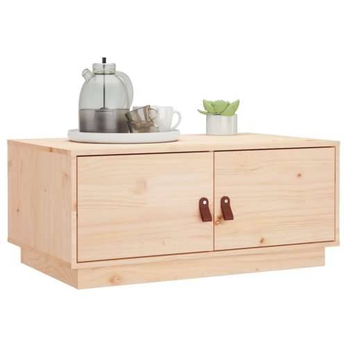 Stolić za kavu 80 x 50 x 35 cm od masivne borovine - Prirodna 1 Cijena