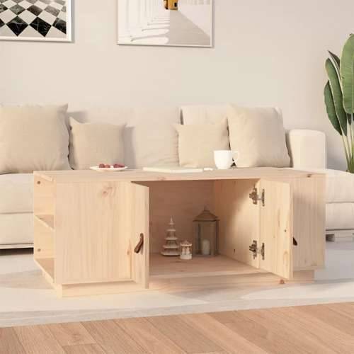 Stolić za kavu 100 x 50 x 41 cm od masivne borovine - Prirodna 1 Cijena