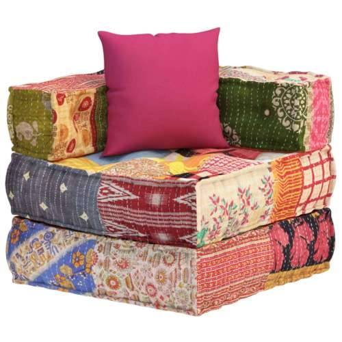 Modularni tabure s jastukom od tkanine s uzorkom patchwork Cijena