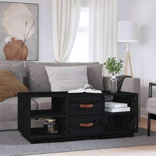 Stolić za kavu crni 100 x 50 x 41 cm od masivne borovine - Crna 1 Cijena