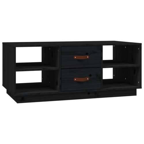 Stolić za kavu crni 100 x 50 x 41 cm od masivne borovine - Crna 1 Cijena