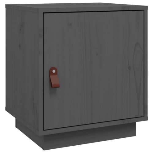 Noćni ormarić sivi 40 x 34 x 45 cm od masivne borovine - Siva 1 Cijena