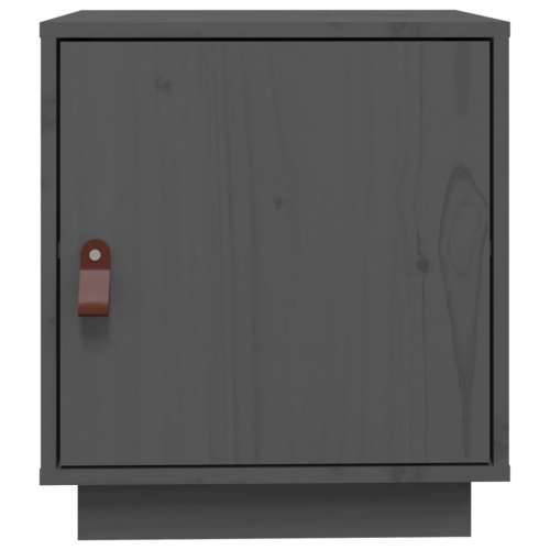 Noćni ormarić sivi 40 x 34 x 45 cm od masivne borovine - Siva 1 Cijena