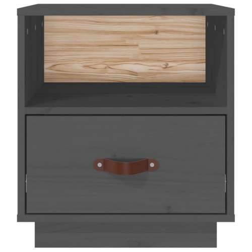 Noćni ormarići 2 kom sivi 40 x 34 x 45 cm od masivne borovine - Siva 2 Cijena