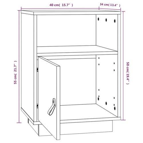 Noćni ormarići 2 kom bijeli 40 x 34 x 55 cm od masivne borovine - Bijela 2 Cijena