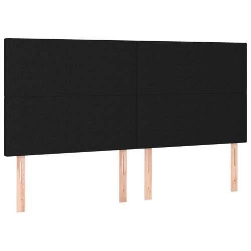 Okvir za krevet bez madraca crni 160x200 cm od tkanine - Crna 160 x 200 cm Gladak dizajn Cijena