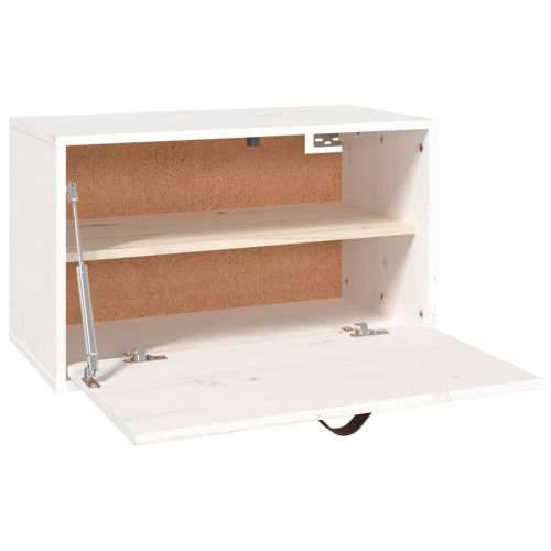 Zidni ormarić bijeli 60 x 30 x 35 cm od masivne borovine - Bijela 1 Cijena