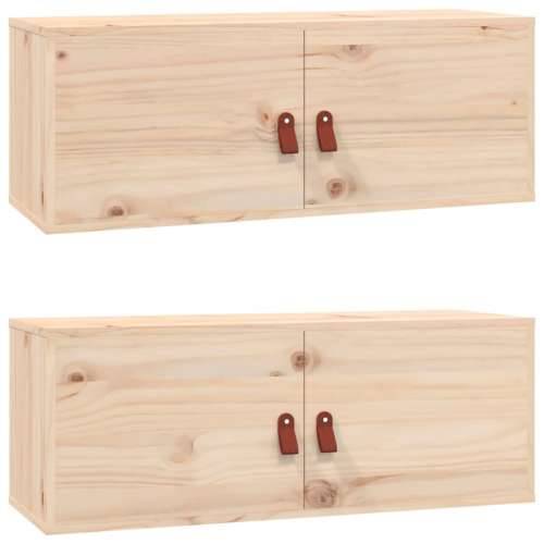 Zidni ormarići 2 kom 80 x 30 x 30 cm od masivne borovine Cijena