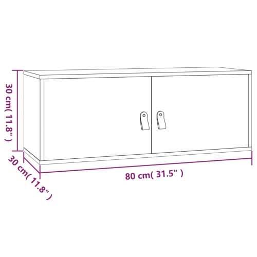 Zidni ormarići 2 kom 80 x 30 x 30 cm od masivne borovine Cijena