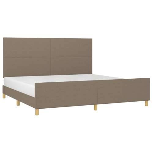 Okvir za krevet bez madraca smeđesivi 200x200 cm od tkanine - Sivo-smeđa 200 x 200 cm Gladak dizajn Cijena