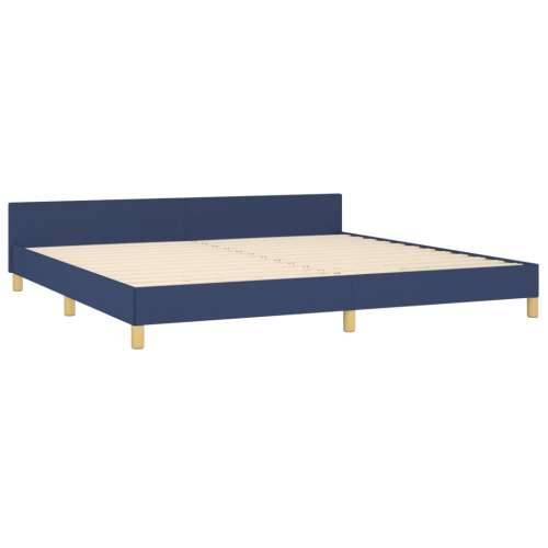 Okvir za krevet bez madraca plavi 200x200 cm od tkanine - Plava 200 x 200 cm Gladak dizajn Cijena
