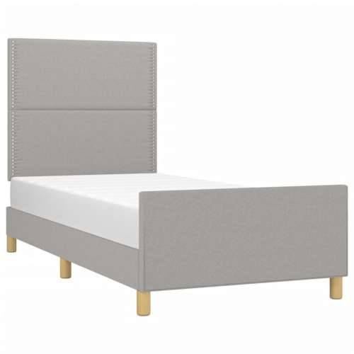 Okvir za krevet bez madraca svjetlosivi 80x200 cm od tkanine - Svjetlosiva 80 x 200 cm Obično s čavlima Cijena