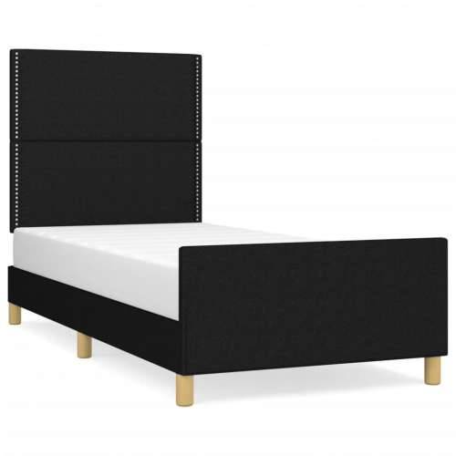 Okvir za krevet bez madraca crni 90x200cm od tkanine - Crna 90 x 200 cm Obično s čavlima Cijena