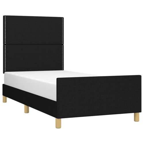 Okvir za krevet bez madraca crni 90x200cm od tkanine - Crna 90 x 200 cm Obično s čavlima Cijena