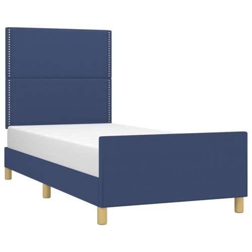Okvir za krevet bez madraca plava 90x200cm od tkanine - Plava 90 x 200 cm Obično s čavlima Cijena