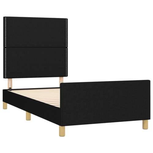 Okvir za krevet bez madraca crni 100x200 cm od tkanine - Crna 100 x 200 cm Obično s čavlima Cijena