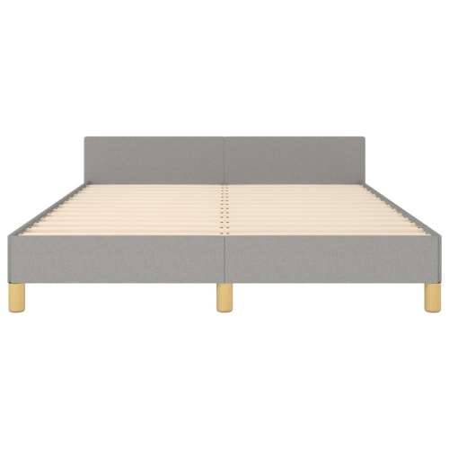 Okvir za krevet bez madraca svjetlosivi 140 x 190 cm od tkanine - Svjetlosiva 140 x 190 cm Obično s čavlima Cijena