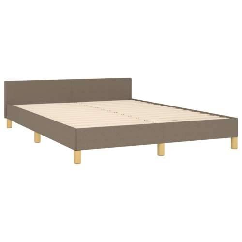 Okvir za krevet bez madraca smeđesivi 140 x 190 cm od tkanine - Sivo-smeđa 140 x 190 cm Obično s čavlima Cijena