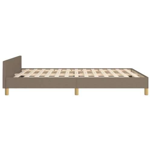 Okvir za krevet bez madraca smeđesivi 140 x 190 cm od tkanine - Sivo-smeđa 140 x 190 cm Obično s čavlima Cijena