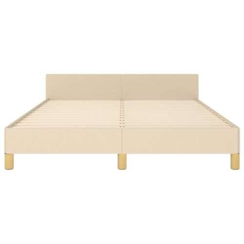 Okvir za krevet bez madraca krem 140 x 190 cm od tkanine - Krema 140 x 190 cm Obično s čavlima Cijena