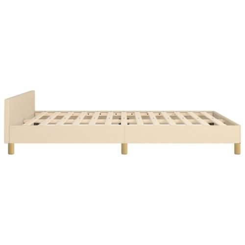 Okvir za krevet bez madraca krem 140 x 190 cm od tkanine - Krema 140 x 190 cm Obično s čavlima Cijena