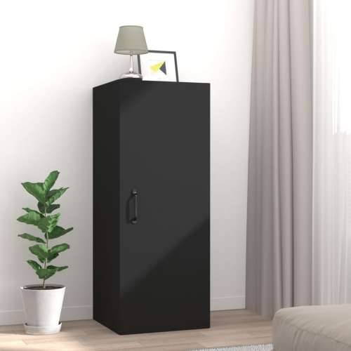 Viseći zidni ormarić crni 34,5 x 34 x 90 cm konstruirano drvo - Crna 1 Cijena