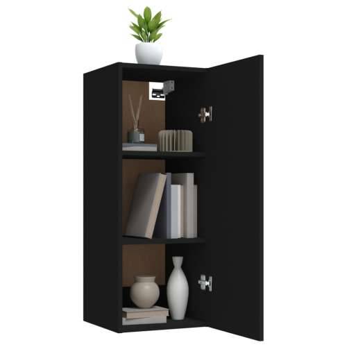 Viseći zidni ormarić crni 34,5 x 34 x 90 cm konstruirano drvo - Crna 1 Cijena