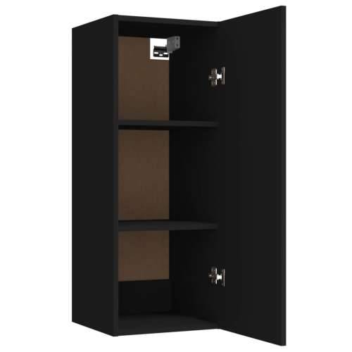 Viseći zidni ormarić crni 34,5 x 34 x 90 cm konstruirano drvo - Crna 1 Cijena