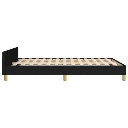 Okvir za krevet bez madraca crni 140x200 cm od tkanine - Crna 140 x 200 cm Obično s čavlima Cijena