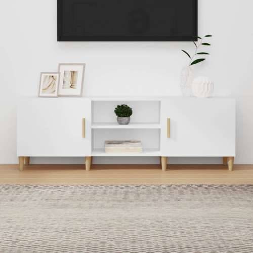 TV ormarić bijeli 150 x 30 x 50 cm od konstruiranog drva - Bijela 1 Cijena