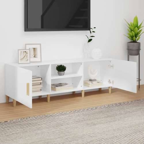 TV ormarić bijeli 150 x 30 x 50 cm od konstruiranog drva - Bijela 1 Cijena