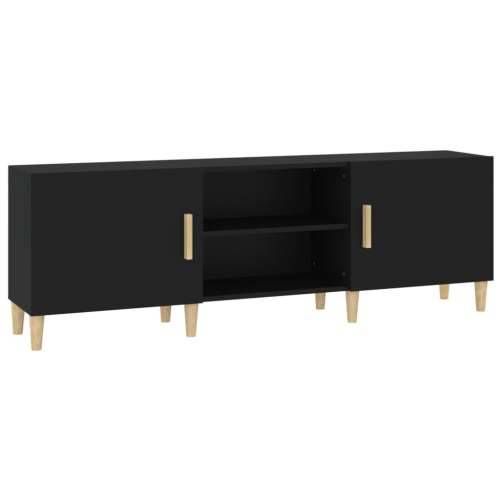 TV ormarić crni 150 x 30 x 50 cm od konstruiranog drva - Crna 1 Cijena