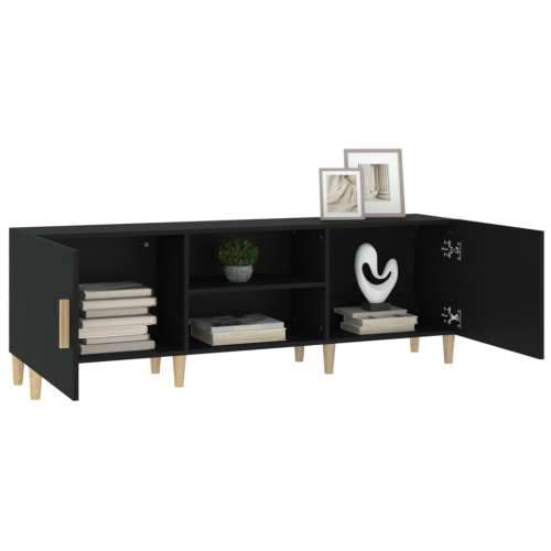 TV ormarić crni 150 x 30 x 50 cm od konstruiranog drva - Crna 1 Cijena