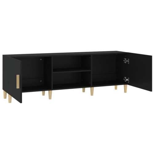 TV ormarić crni 150 x 30 x 50 cm od konstruiranog drva - Crna 1 Cijena