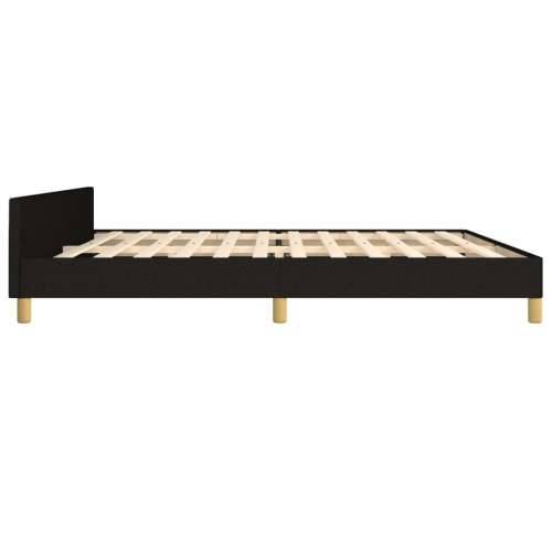 Okvir za krevet bez madraca crni 200x200 cm od tkanine - Crna 200 x 200 cm Obično s čavlima Cijena