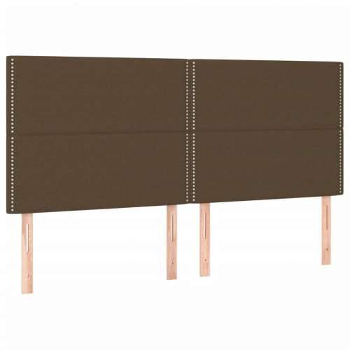 Okvir za krevet bez madraca tamnosmeđi 200x200 cm od tkanine - Tamno smeđa 200 x 200 cm Obično s čavlima Cijena