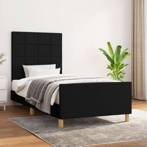 Okvir za krevet bez madraca crni 80x200cm od tkanine - Crna 80 x 200 cm Blok s kvadratima Cijena