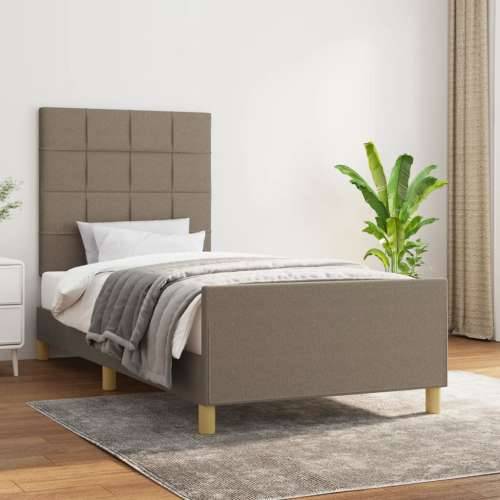 Okvir za krevet bez madraca smeđesivi 80x200cm od tkanine - Sivo-smeđa 80 x 200 cm Blok s kvadratima Cijena
