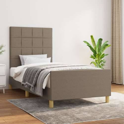 Okvir za krevet bez madraca smeđesivi 90x200cm od tkanine - Sivo-smeđa 90 x 200 cm Blok s kvadratima Cijena