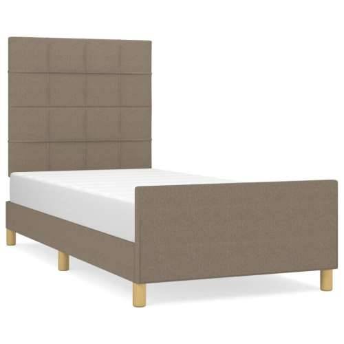 Okvir za krevet bez madraca smeđesivi 90x200cm od tkanine - Sivo-smeđa 90 x 200 cm Blok s kvadratima Cijena